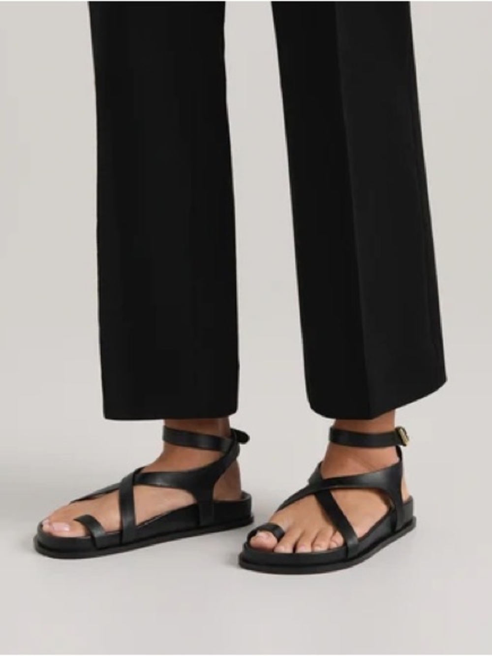 A. Emery Jalen Slim Sandal in Black size 39